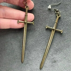 NEW Bronze Sword Earrings Medieval Fair Renaissance Festival
